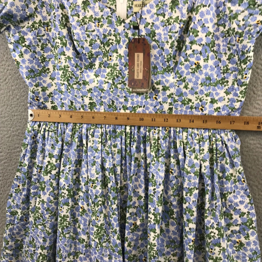 New Hearts and Found Floral Puff Sleeve Sweetheart Neckline Mini Dress XXL - Picture 8 of 13